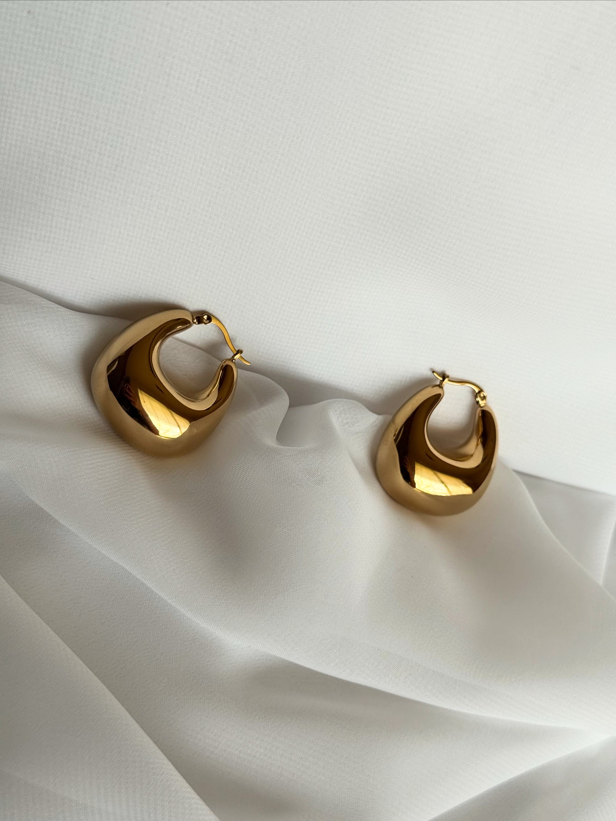 Gold Chunky Hoop Earrings