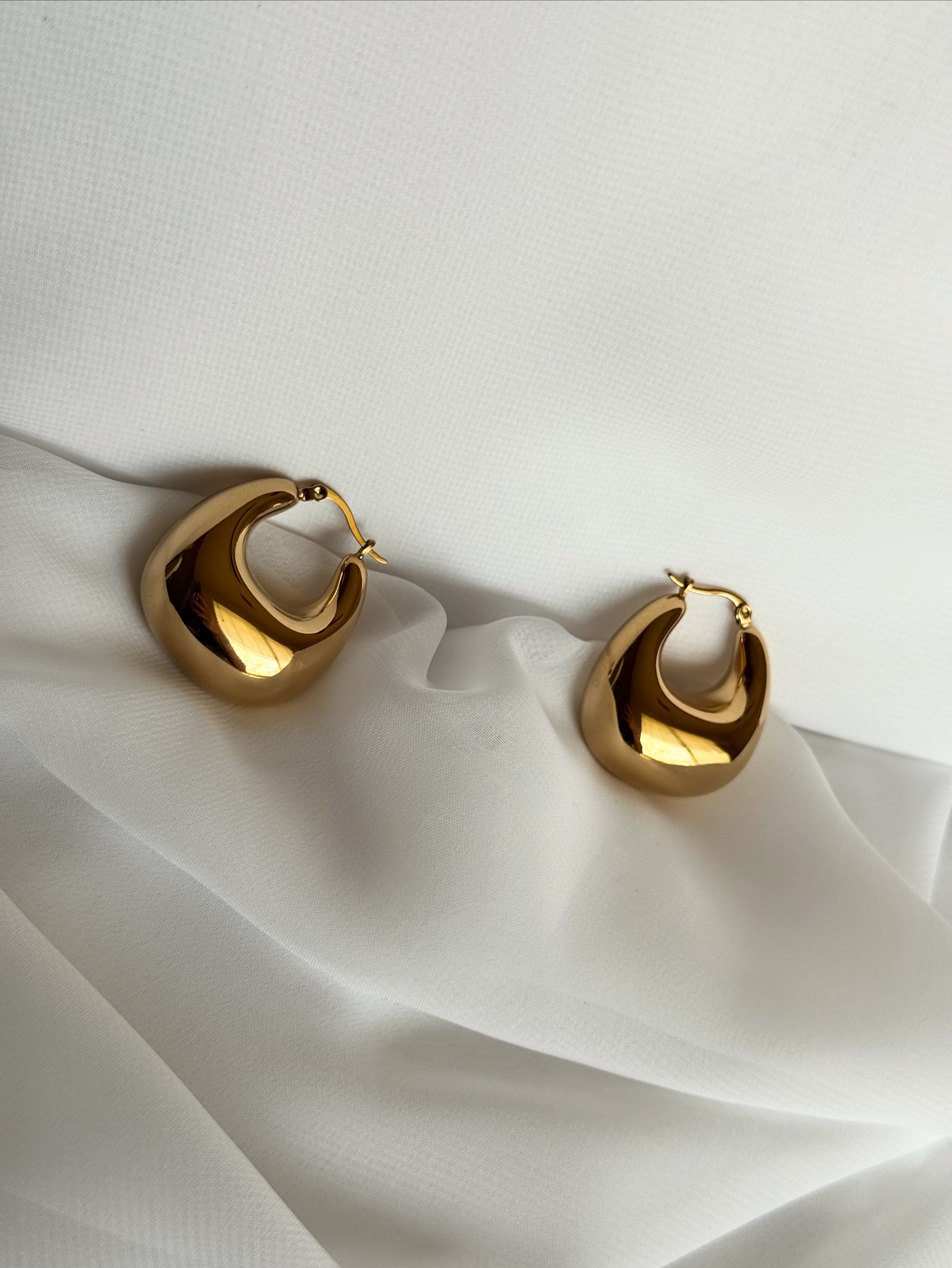 Gold Chunky Hoop Earrings