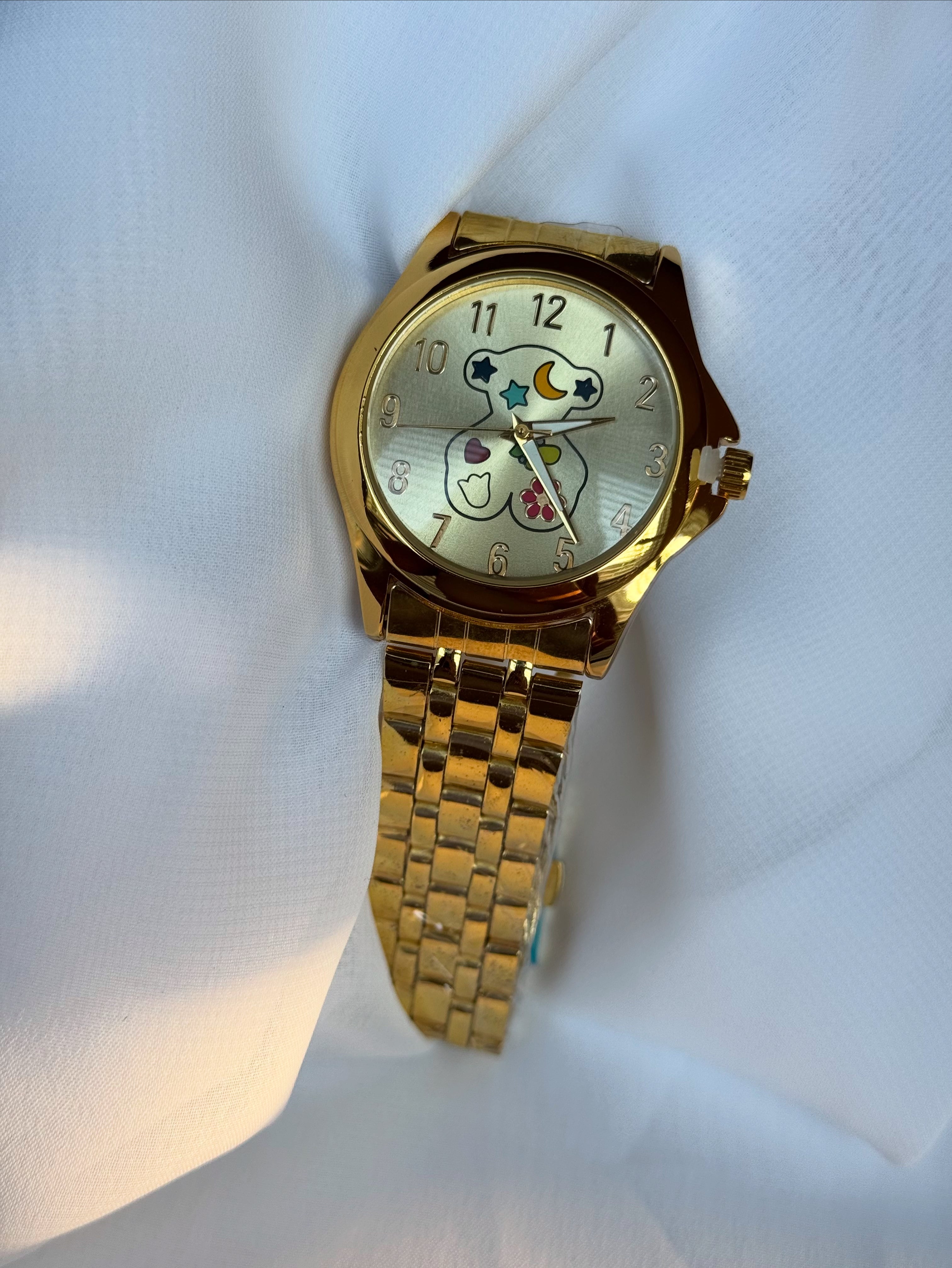 Gold Colorful Teddy Bear Watch