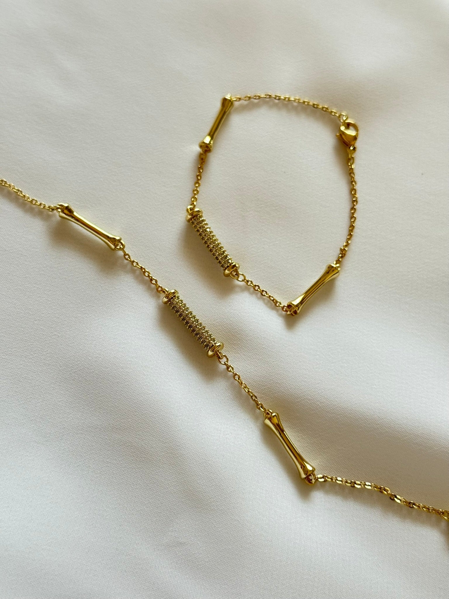 Gold Plated Rhinestone Bracelet