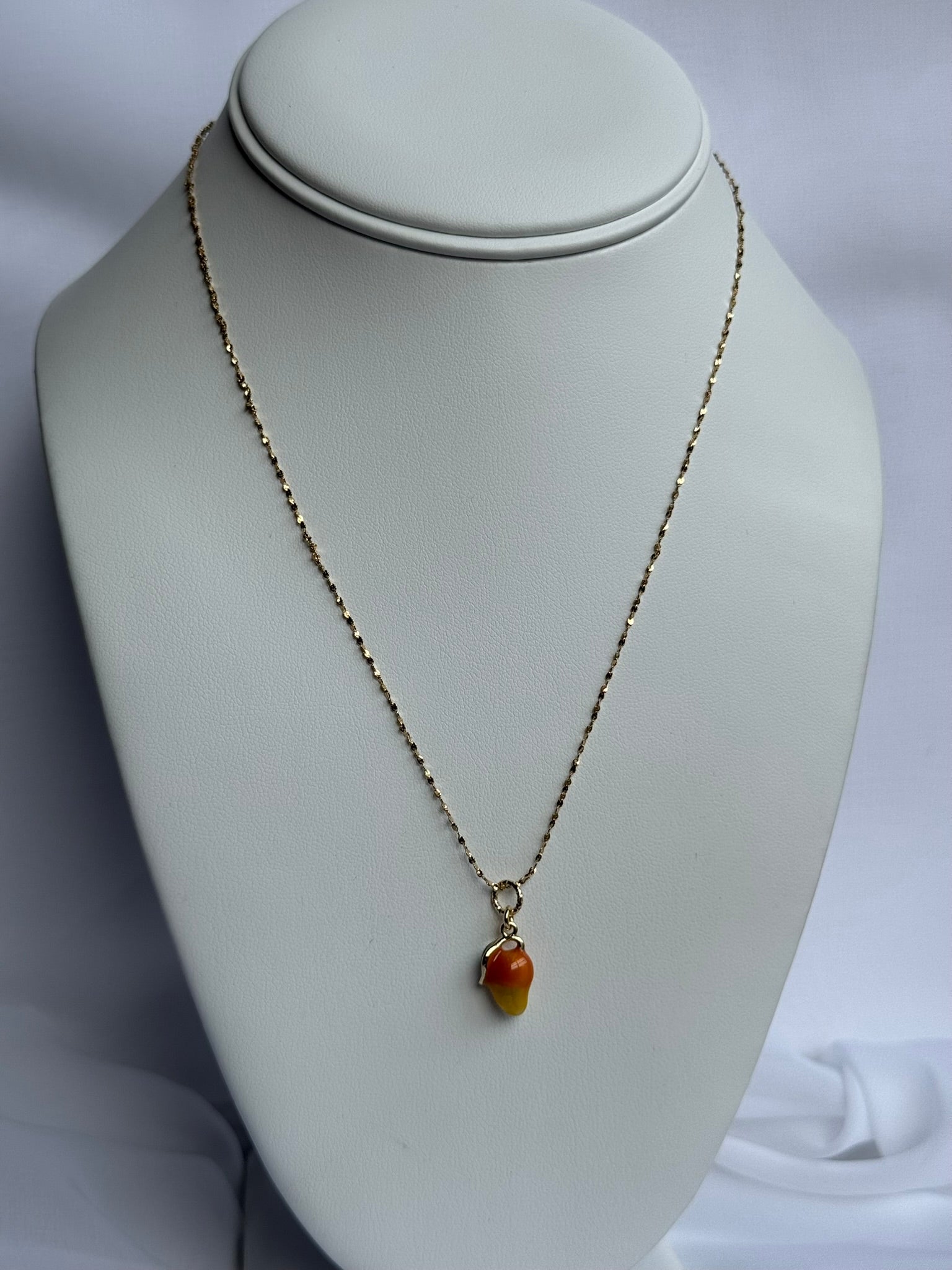 Dainty Gold Mango Pendant Necklace
