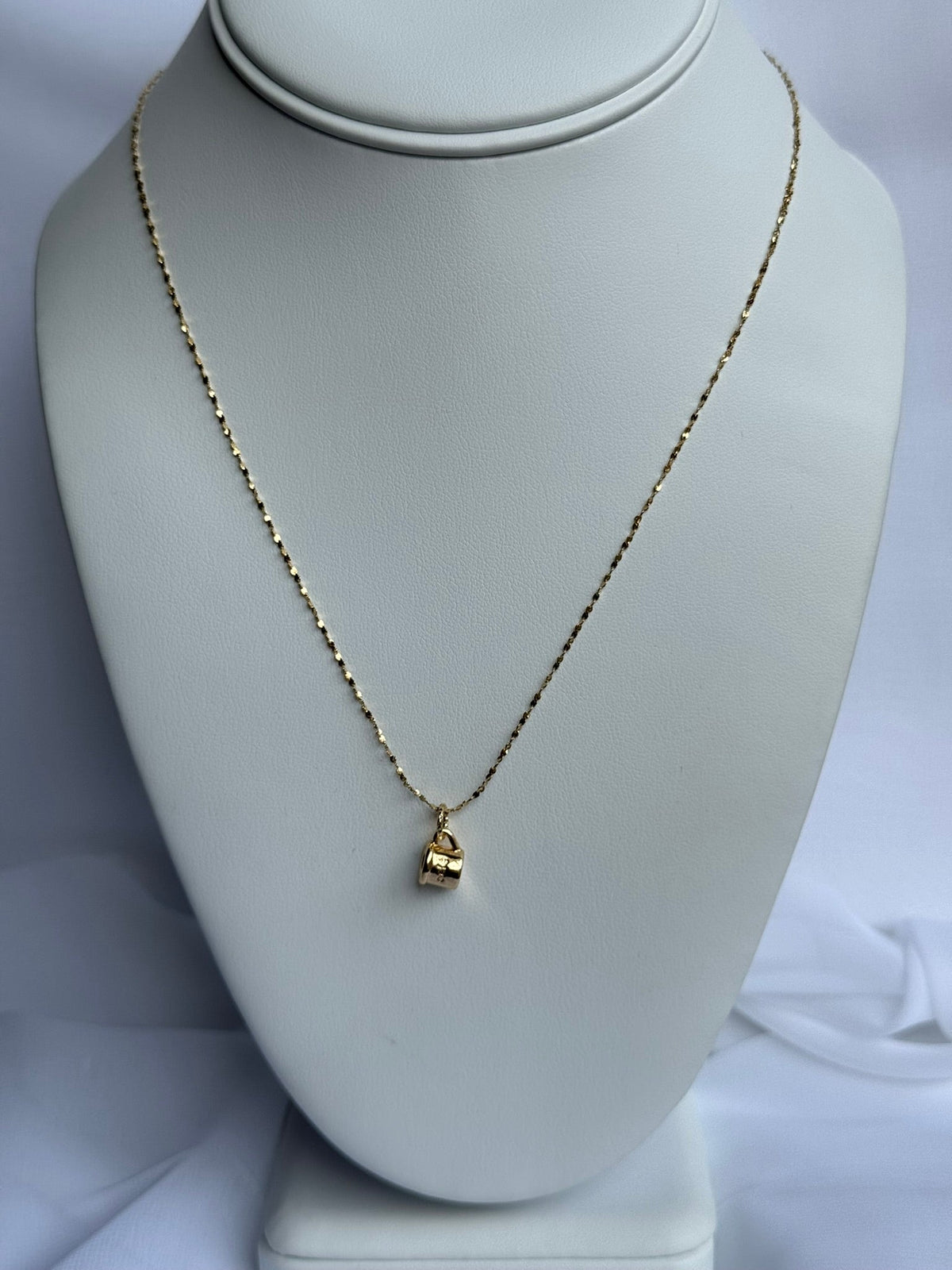 Dainty Gold Coffee Mug Pendant Necklace